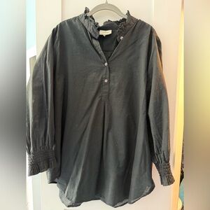 Tuckernuck Black Smocked Cuff Tunic